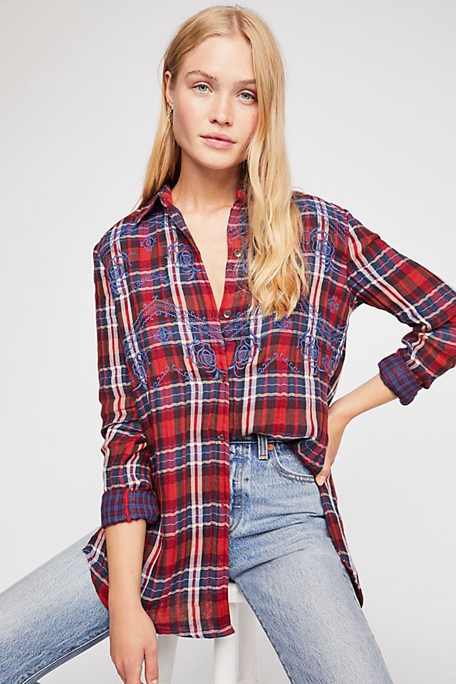 Magical Plaid Buttondown Top | Free People