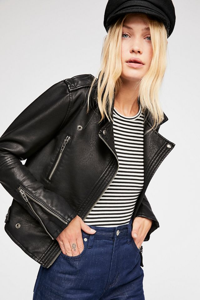 Free people vegan leather jacket sale