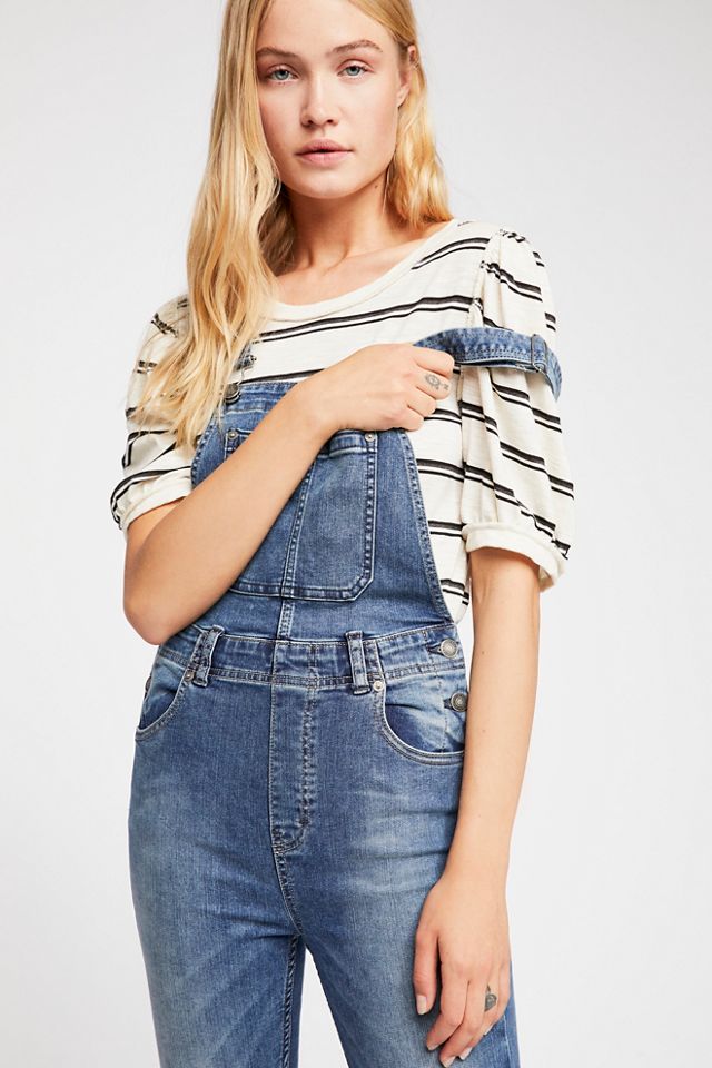 Free people store jean overalls