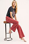 Hip-Hugging Flare Cord Trousers