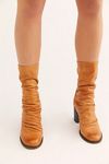 elle block heel boot