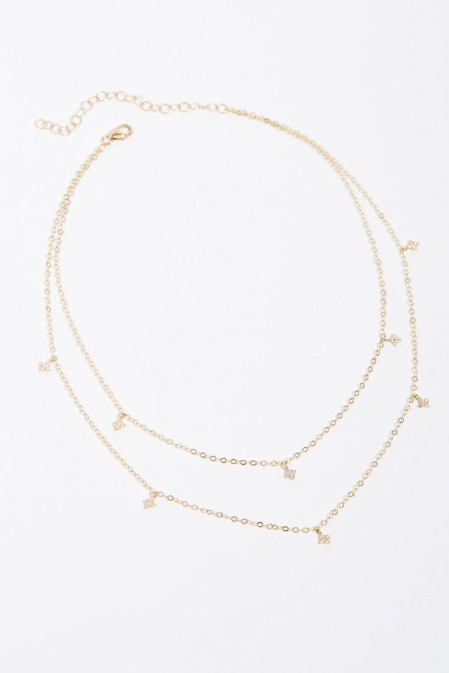 Double Shimmering Star Necklace #2