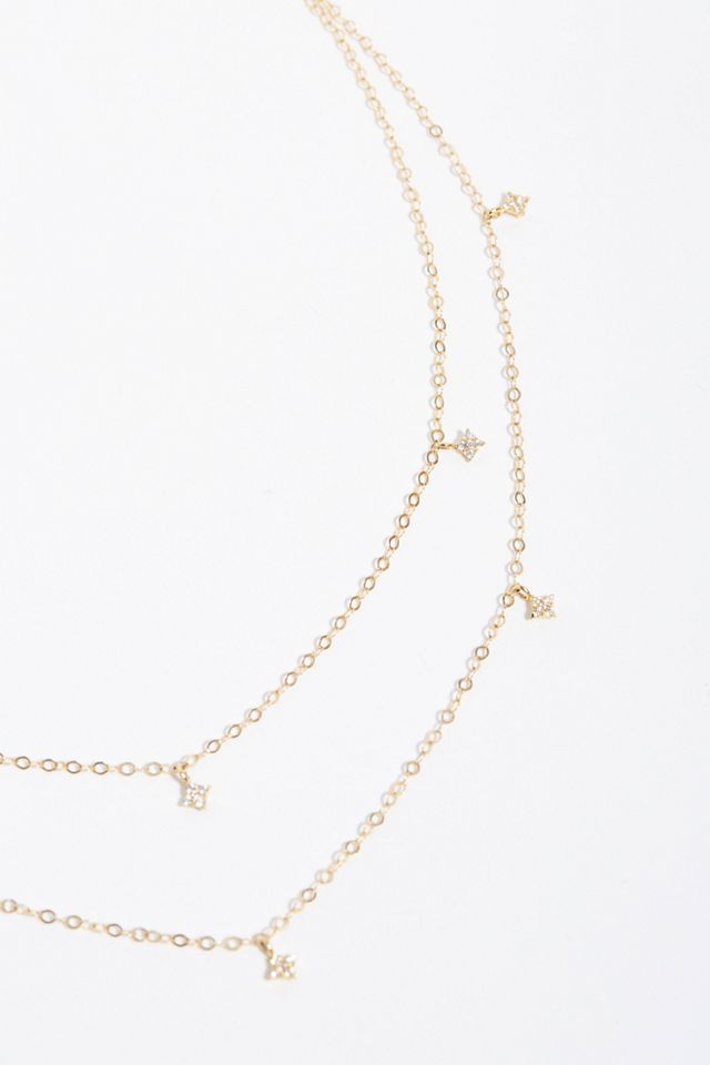 Double Shimmering Star Necklace #3