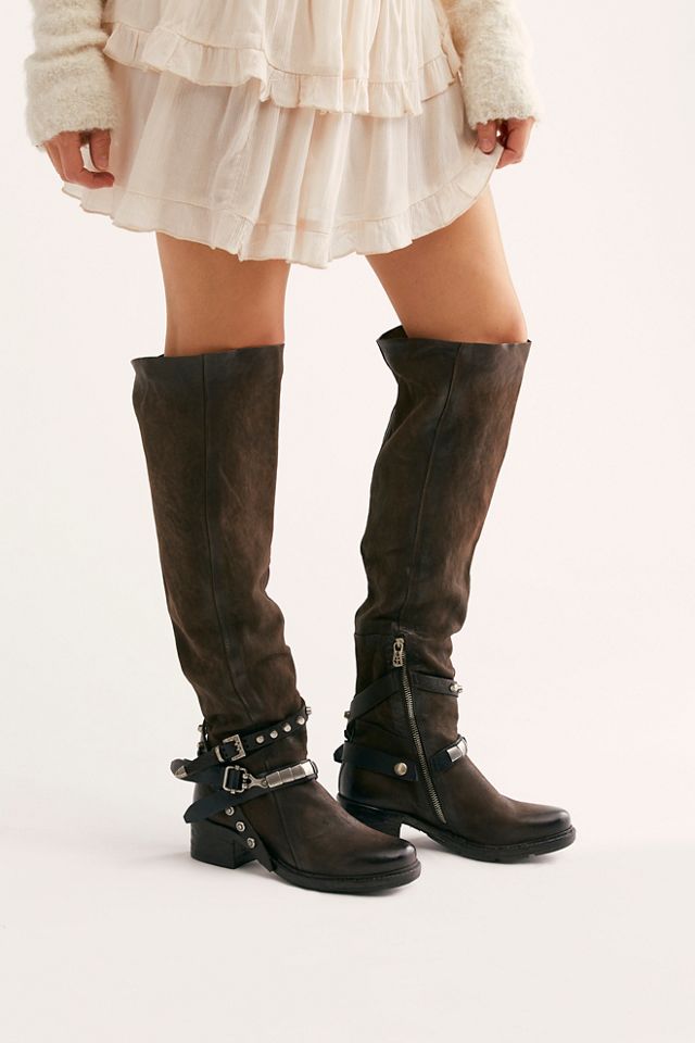 Studded slouch clearance boots