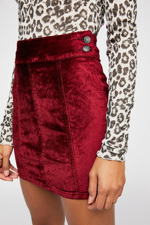 Retro Bodycon Velvet Skirt #2