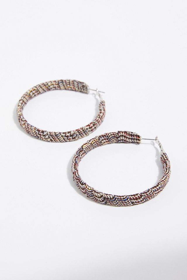 Checked In Hoop Earring #1