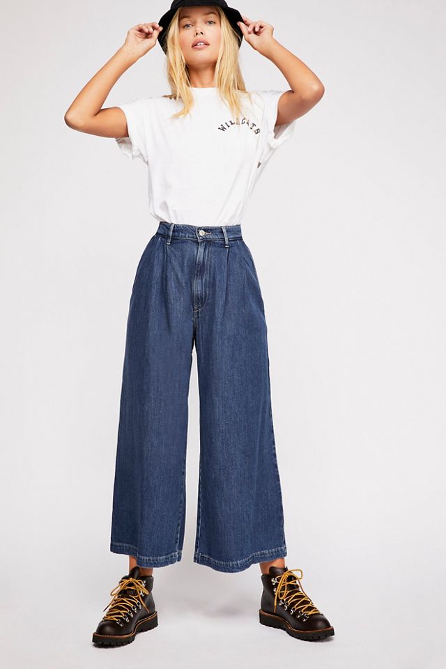 Levis Wide Leg Pleated Jeans Free People 8051