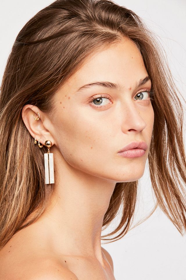 Resin Bar Single Earring #1