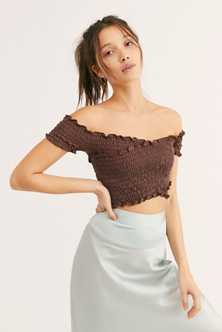 Free people cheap smocked crop top