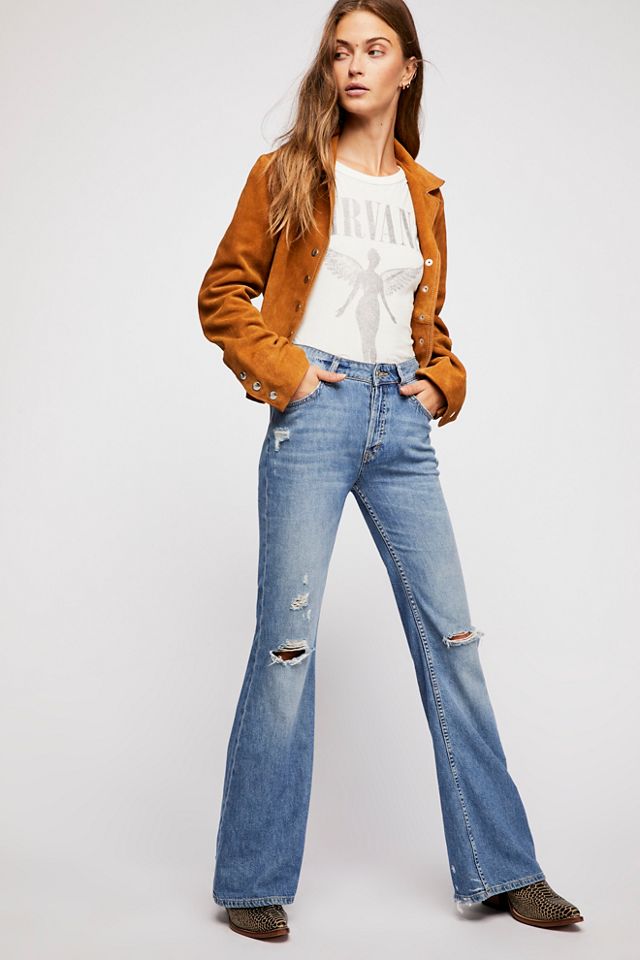 Relaxed Heritage Flare Jeans | Free People