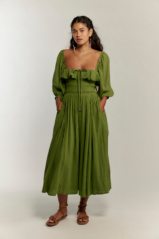 Oasis Midi Dress by free-est at Free People in Sways Of Palm, Size: XS