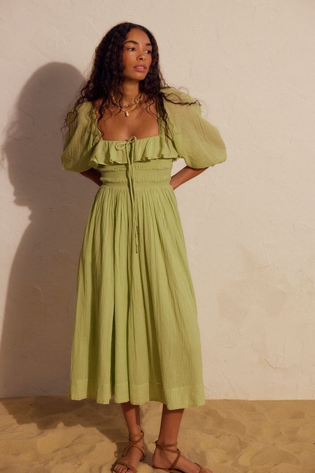 Oasis Midi Dress | Square Neck Dress | Free People