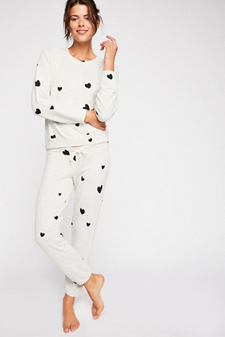Super Soft Sweatpants With Hearts | Free People