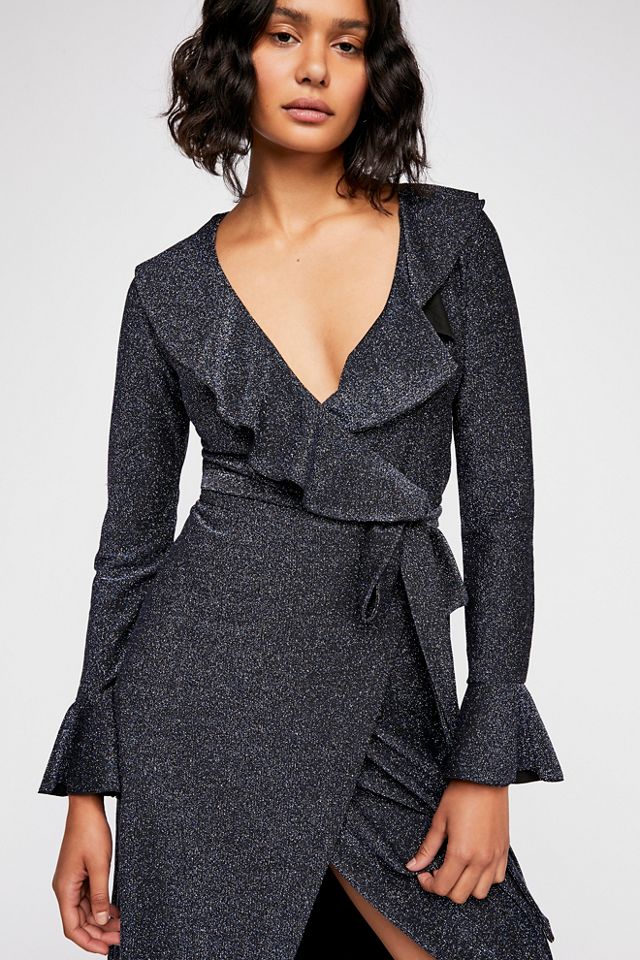 One More Time Lurex Wrap Dress #2