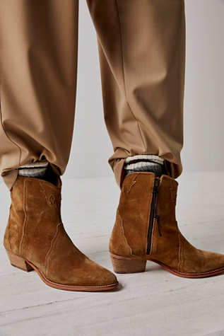 New Frontier Western Boot by FP Collection at Free People in Dusty Camel Suede, Size: EU 38