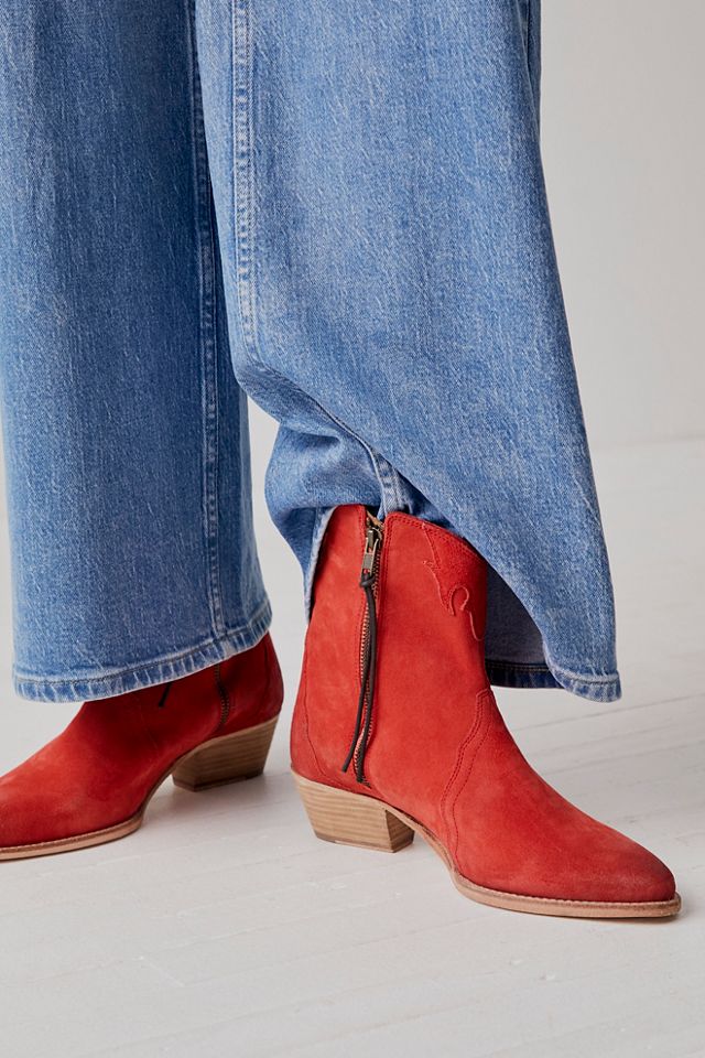 Zara red outlet cowboy boots