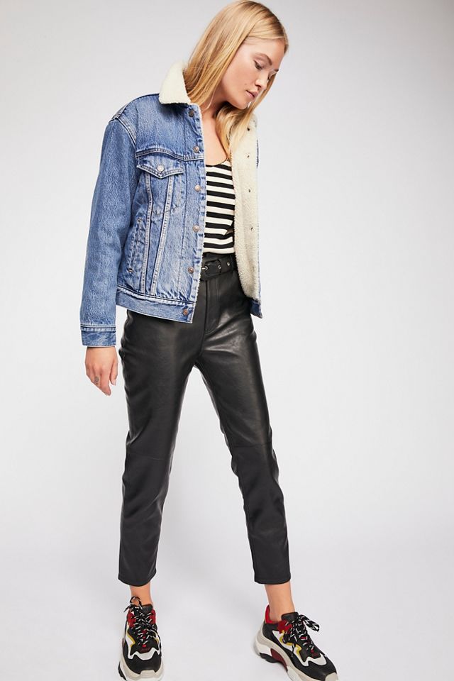 Belted Vegan Skinny Pants