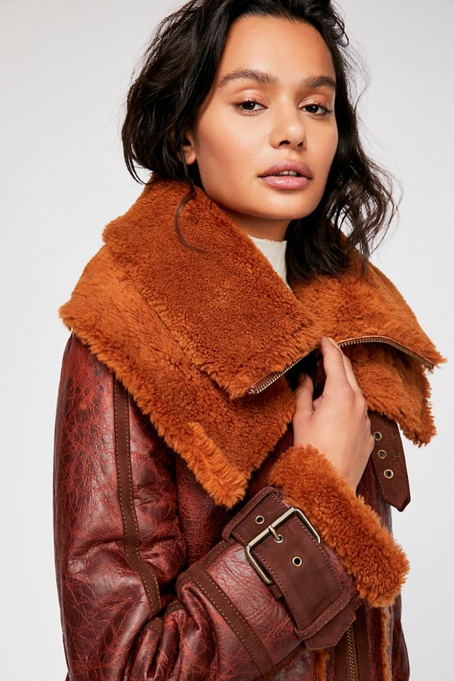 We The Free Maverick Shearling Coat #3