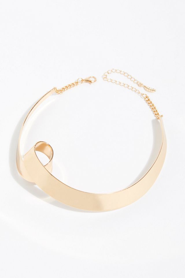 Swirl Hard Collar Necklace #1