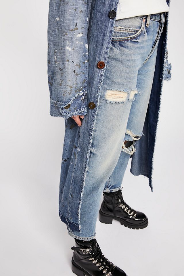 Magnolia Pearl Wells Denim Painter Smock Coat #3