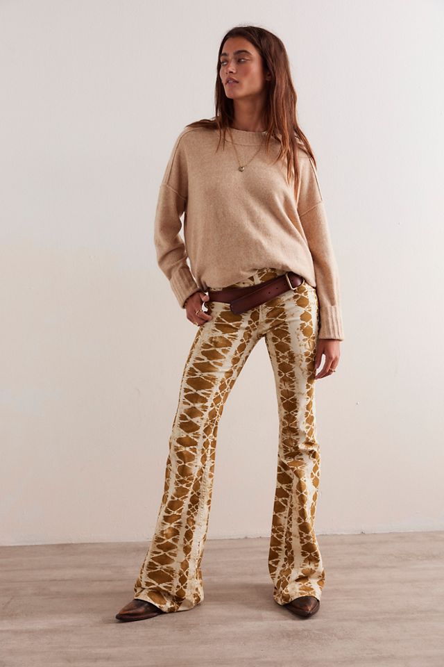 We The Free Penny Pull-On Printed Flare Jeans #4
