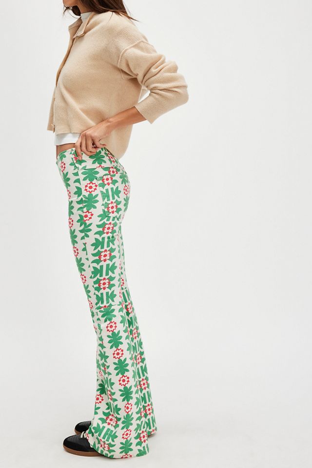 Free People. Penny Pull-On Printed Flare Jeans. online