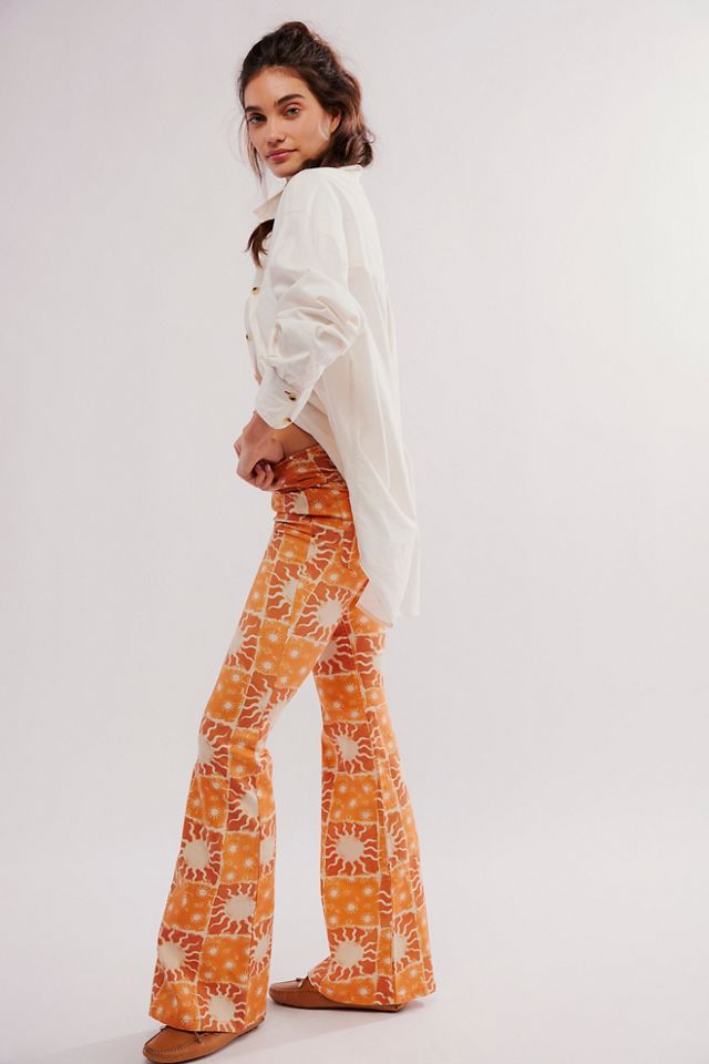 We The Free Penny Pull-On Printed Flare Jeans #1