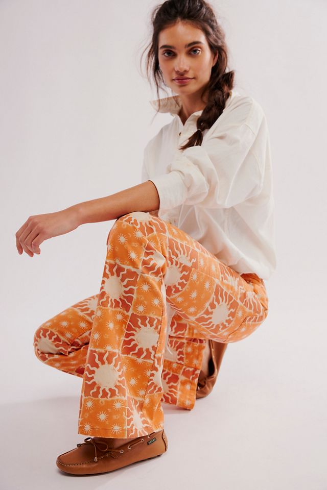 We The Free Penny Pull-On Printed Flare Jeans #4
