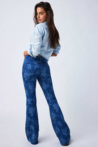 Buy Free People Make A Statement Flare Pants By - Emerald Combo At