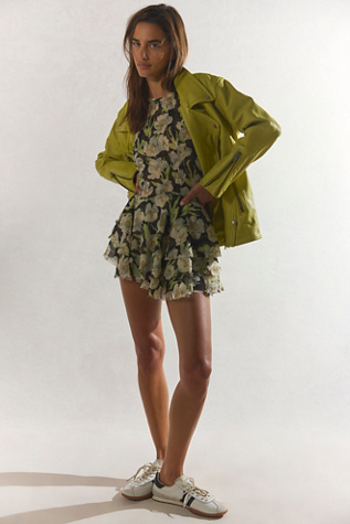 We The Free Jealousy Leather Moto Jacket at Free People in Snake Eyes, Size: Small