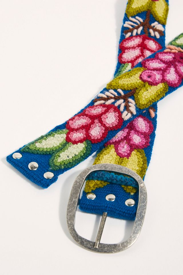 Jenny Krauss Embroidered Belts Hand Embroidered Wool Belt  display picture 3