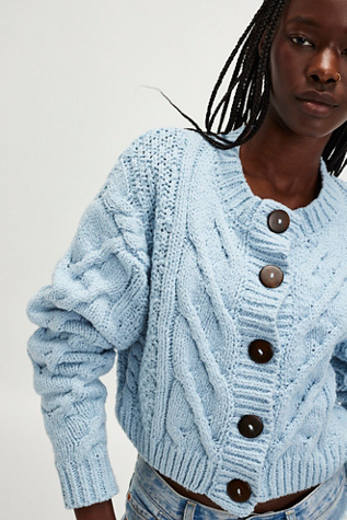 Bonfire Cardi at Free People in Blue, Size: M