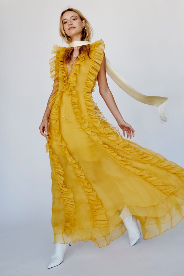 Free people 2025 yellow dress