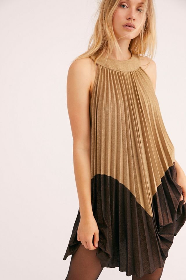 Pleated Love Mini Dress
