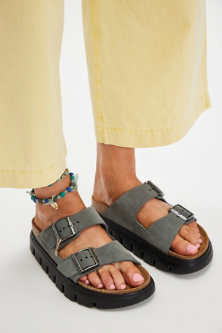 Birkenstock Arizona Chunky Sandals at Free People in Grey, Size: EU 40