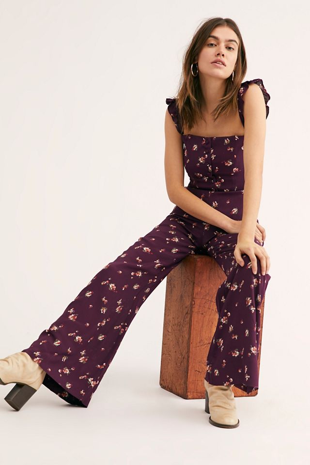 free people floral jumpsuit