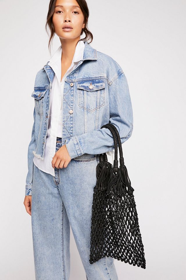 Crista Beach Net Leather Bag #1