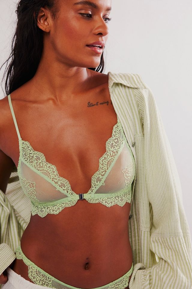 Sheer Lace Bralette with Underwire