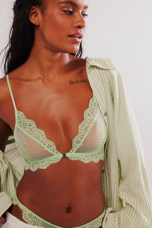 Free People, Intimates & Sleepwear, Free People Intimately Botanical  Floral Lace See Through Sheer Bralette Bra