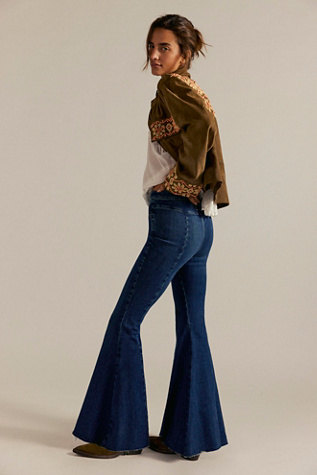 We The Free CRVY Super High-Rise Lace-Up Flare Jeans
