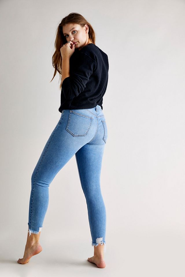 Free people store raw hem jeans