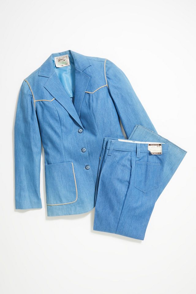 Vintage 1970s H Bar C Denim Suit | Free People