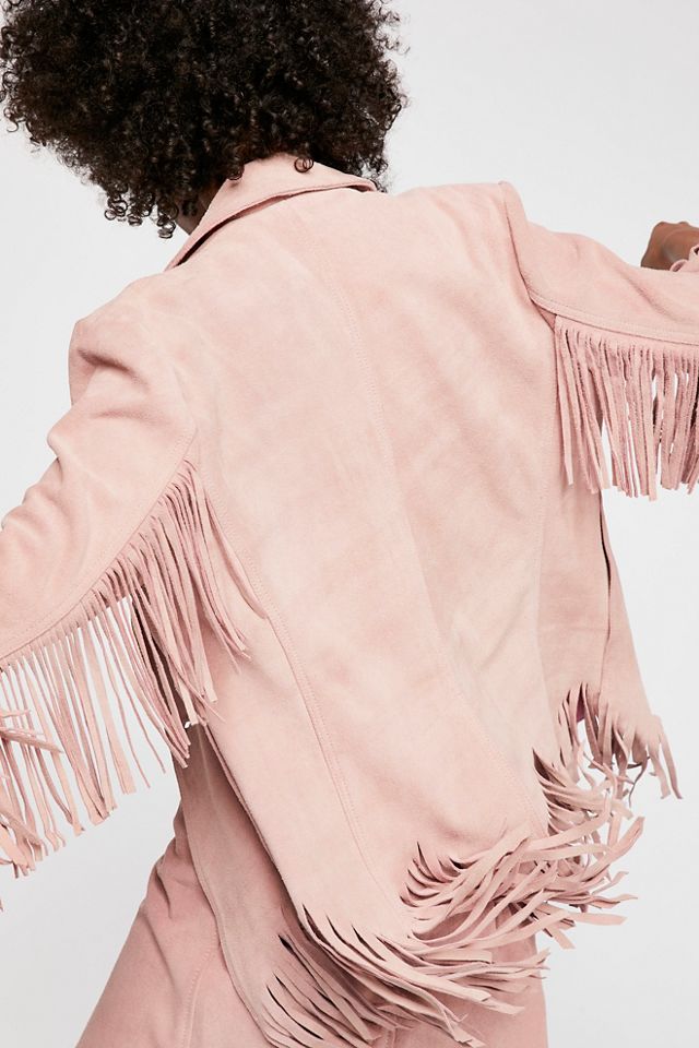 Suede Fringe Blazer  #2