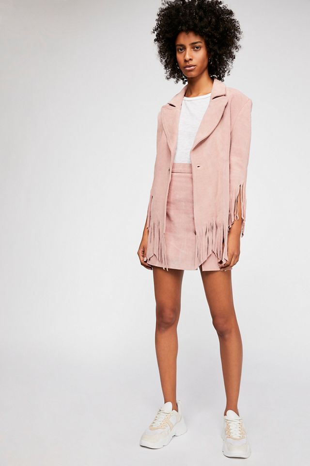 Suede Fringe Blazer  #3