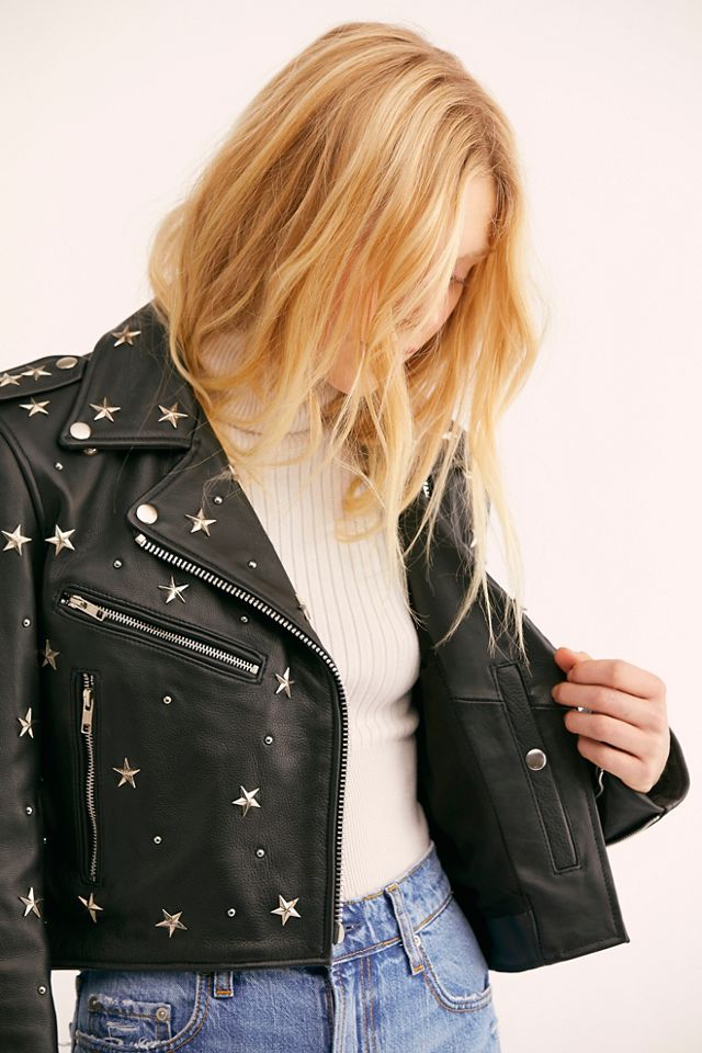 Star Studded Mercury Cropped Jacket