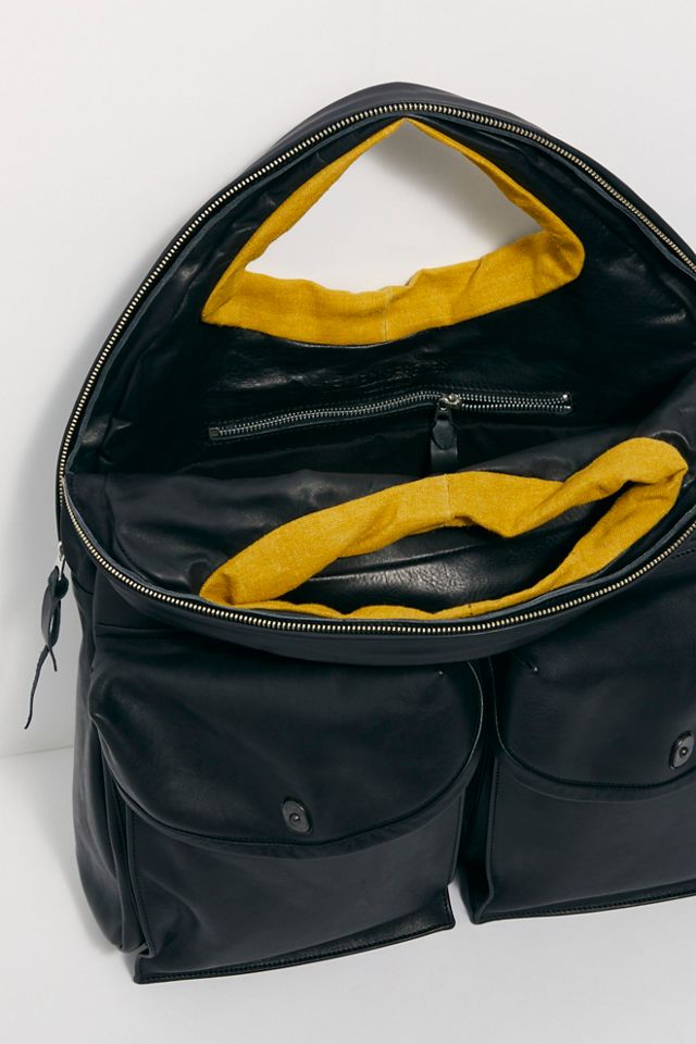 Sac hobo cargo en cuir Delle Cose #4