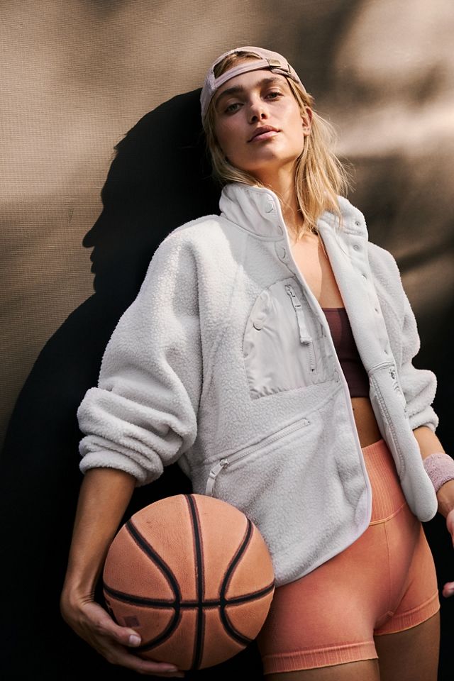 Free People HIT THE SLOPES Fleece Jacket Movement Collection