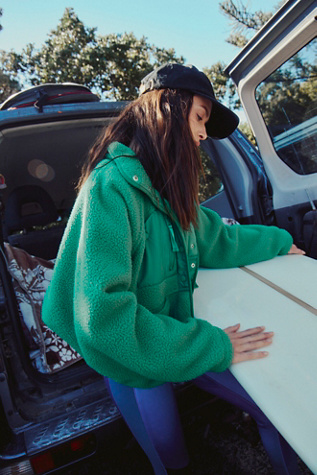 Hit The Slopes Fleece Jacket by FP Movement at Free People, Green Glow, XL