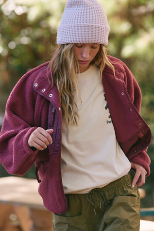 Hit The Slopes Fleece Jacket by FP Movement at Free People in Burgundy, Size: Large