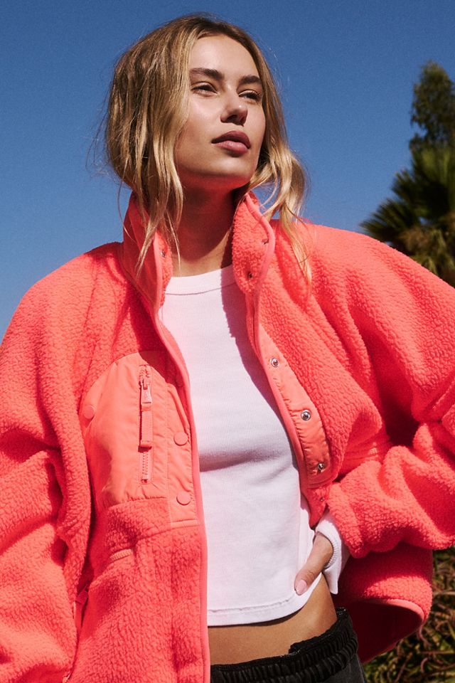 Hit The Slopes Fleece Jacket in Prism Pink